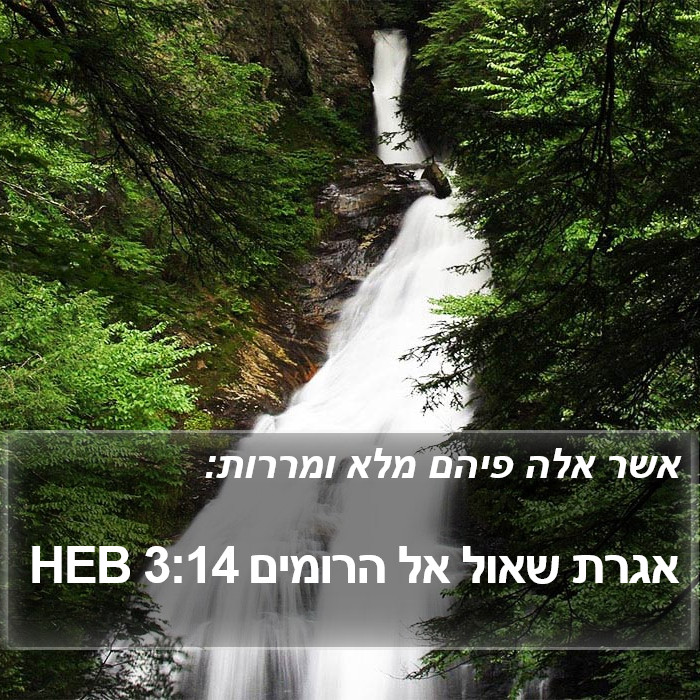 אגרת שאול אל הרומים 3:14 HEB Bible Study