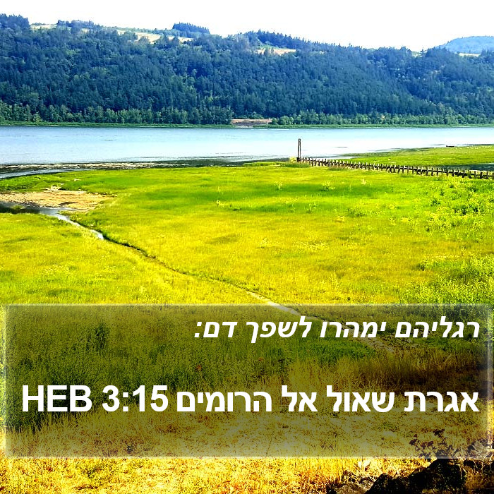 אגרת שאול אל הרומים 3:15 HEB Bible Study