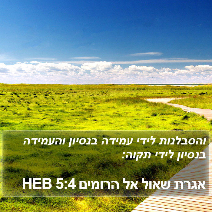 אגרת שאול אל הרומים 5:4 HEB Bible Study