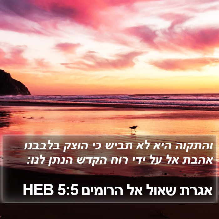 אגרת שאול אל הרומים 5:5 HEB Bible Study