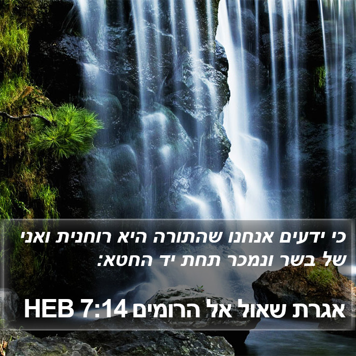 אגרת שאול אל הרומים 7:14 HEB Bible Study