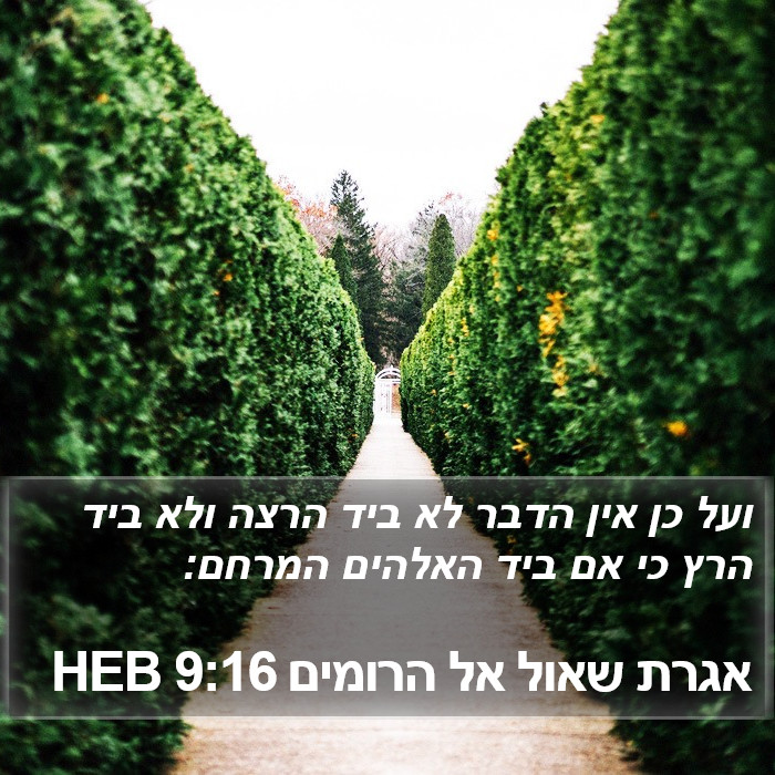 אגרת שאול אל הרומים 9:16 HEB Bible Study