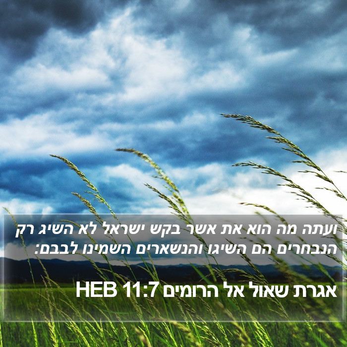 אגרת שאול אל הרומים 11:7 HEB Bible Study