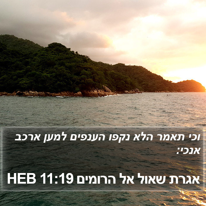 אגרת שאול אל הרומים 11:19 HEB Bible Study