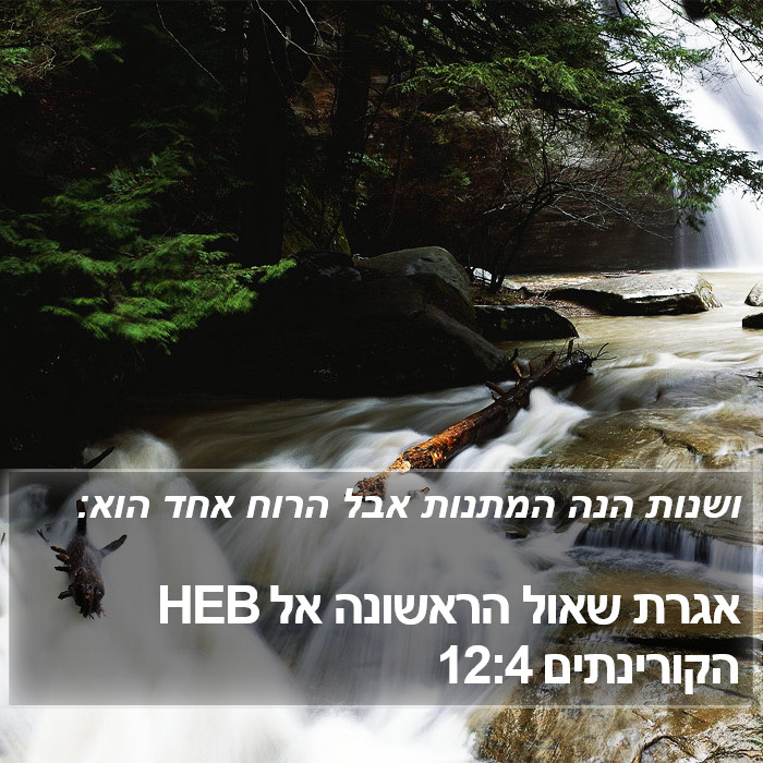 אגרת שאול הראשונה אל הקורינתים 12:4 HEB Bible Study