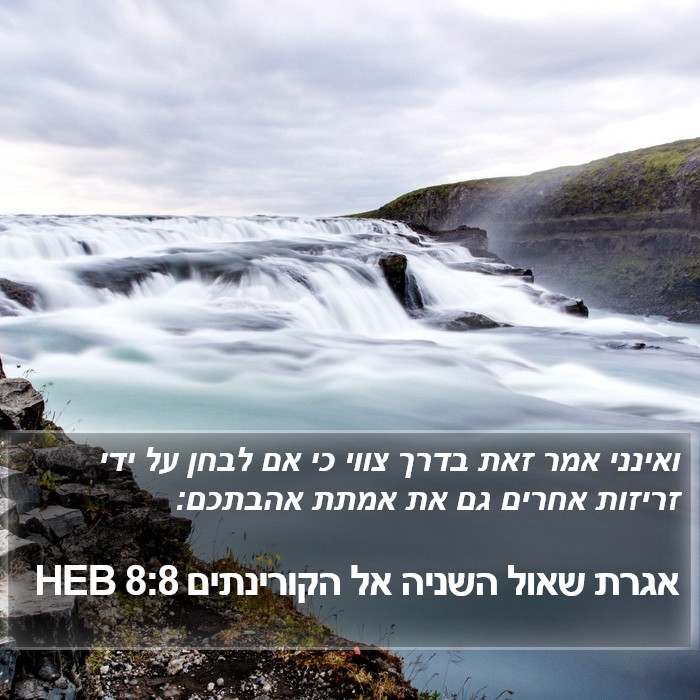 אגרת שאול השניה אל הקורינתים 8:8 HEB Bible Study