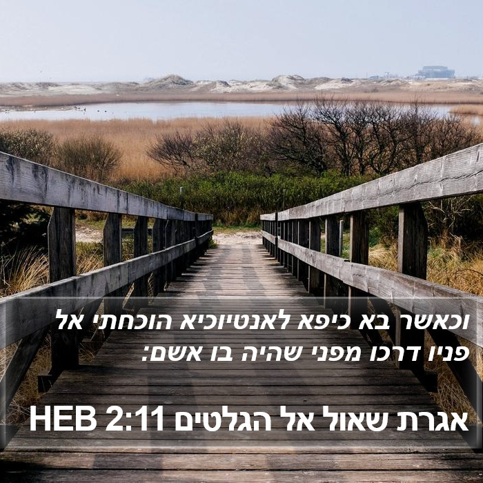 אגרת שאול אל הגלטים 2:11 HEB Bible Study