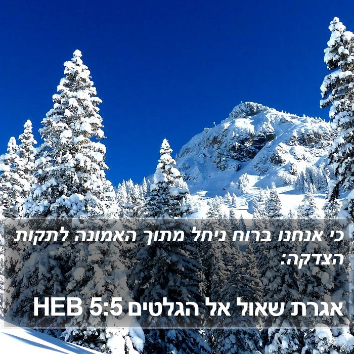 אגרת שאול אל הגלטים 5:5 HEB Bible Study