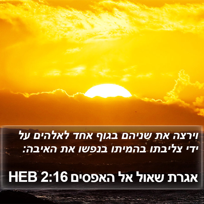 אגרת שאול אל האפסים 2:16 HEB Bible Study