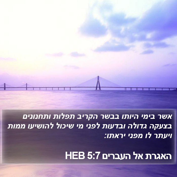 האגרת אל העברים 5:7 HEB Bible Study