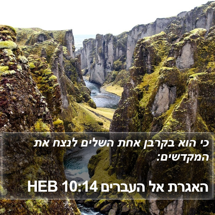 האגרת אל העברים 10:14 HEB Bible Study