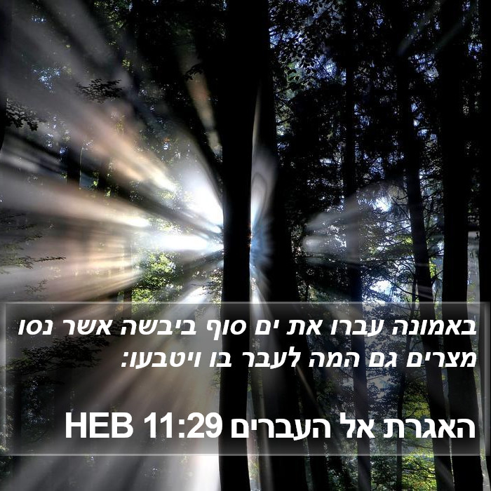 האגרת אל העברים 11:29 HEB Bible Study