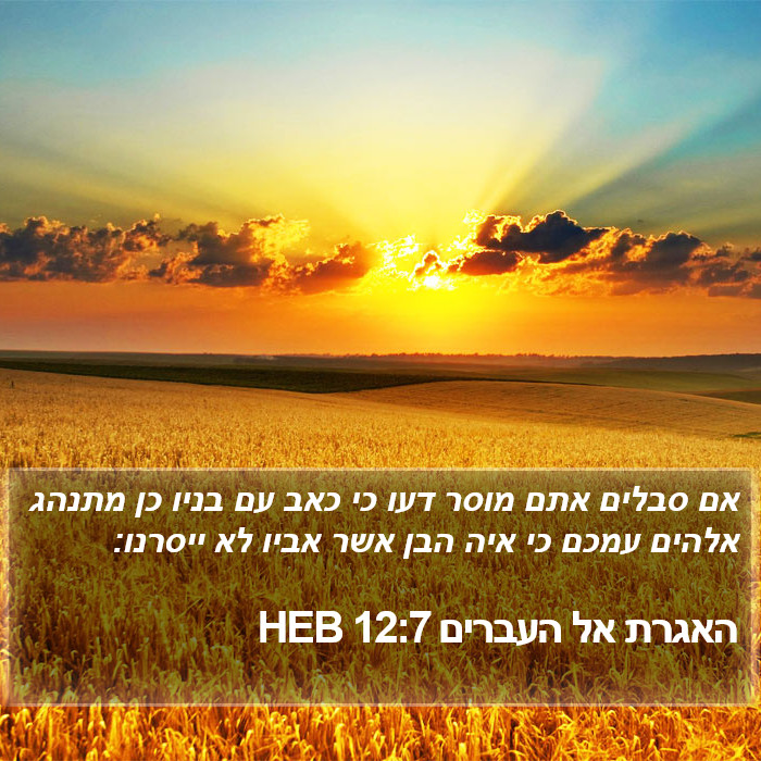 האגרת אל העברים 12:7 HEB Bible Study