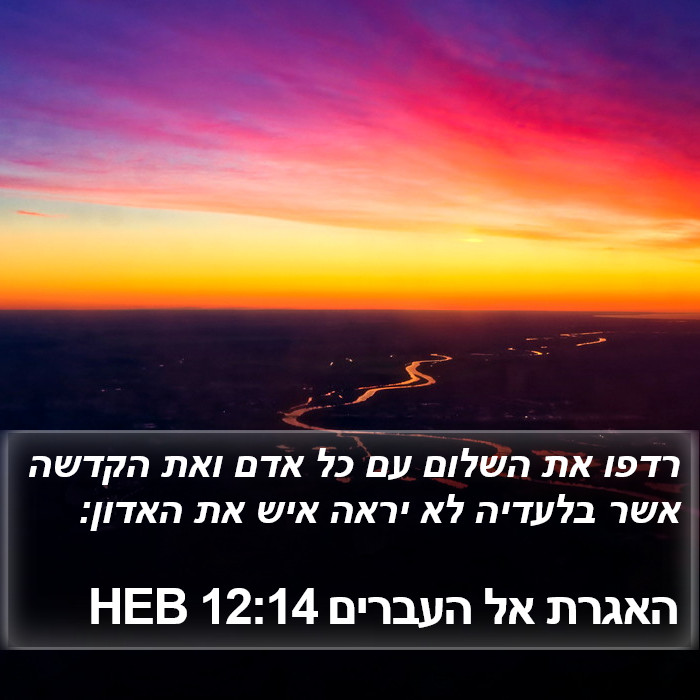 האגרת אל העברים 12:14 HEB Bible Study