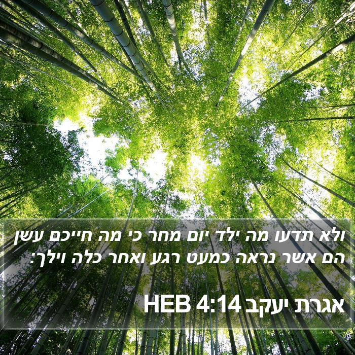 אגרת יעקב 4:14 HEB Bible Study