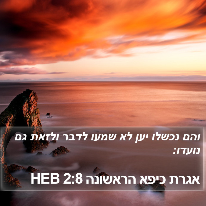 אגרת כיפא הראשונה 2:8 HEB Bible Study