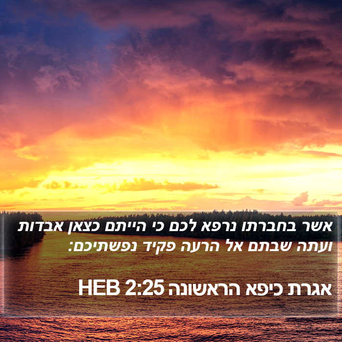 אגרת כיפא הראשונה 2:25 HEB Bible Study