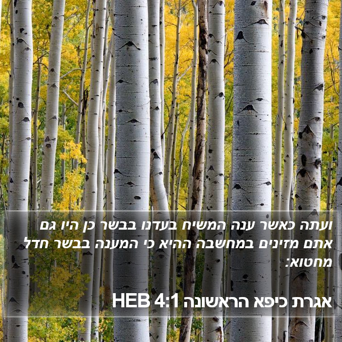 אגרת כיפא הראשונה 4:1 HEB Bible Study