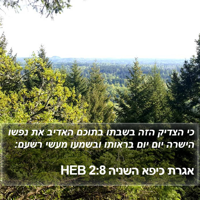 אגרת כיפא השניה 2:8 HEB Bible Study