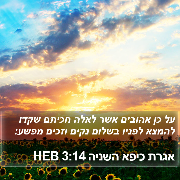 אגרת כיפא השניה 3:14 HEB Bible Study