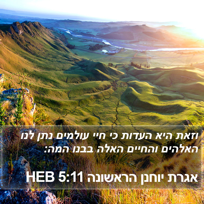 אגרת יוחנן הראשונה 5:11 HEB Bible Study