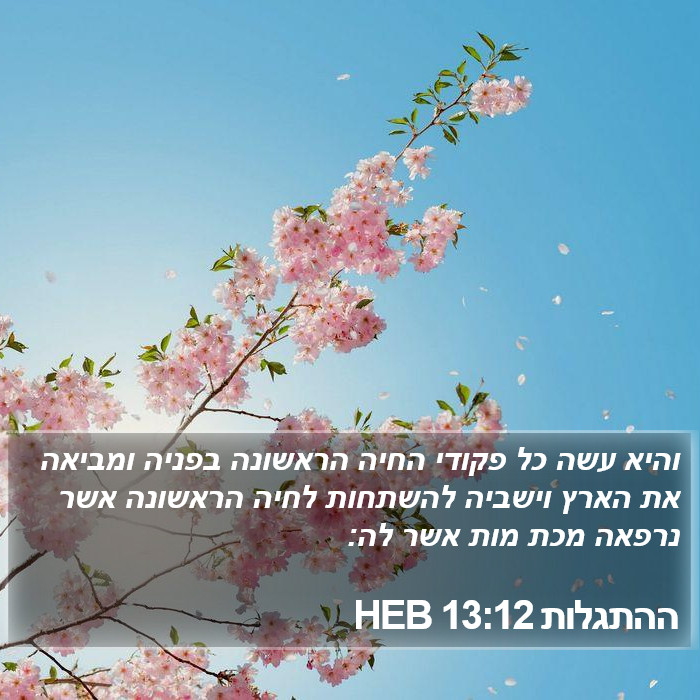 ההתגלות 13:12 HEB Bible Study