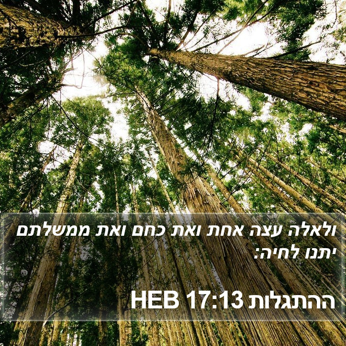 ההתגלות 17:13 HEB Bible Study